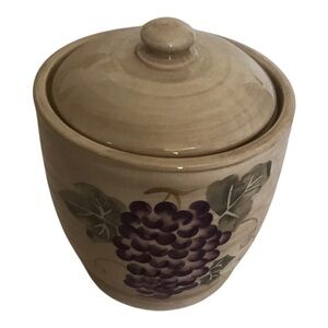 Grape Design Ceramic Jar